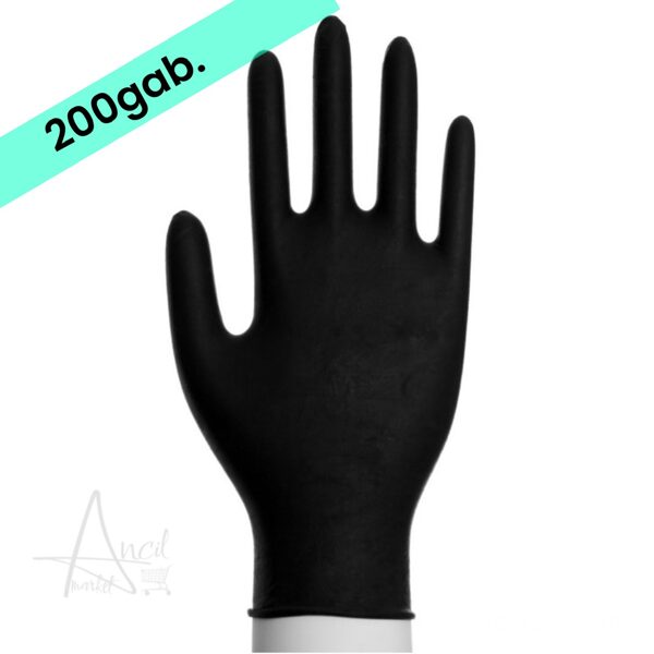 Нитриловые перчатки ABENA, черные, 200шт.